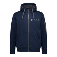 Unisex Zip Multi-Pkt Hoodie - NAVY/CHARCOAL