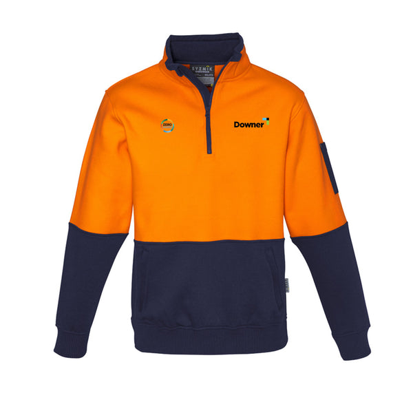 Half Zip Pullover D-O - Orange/Navy