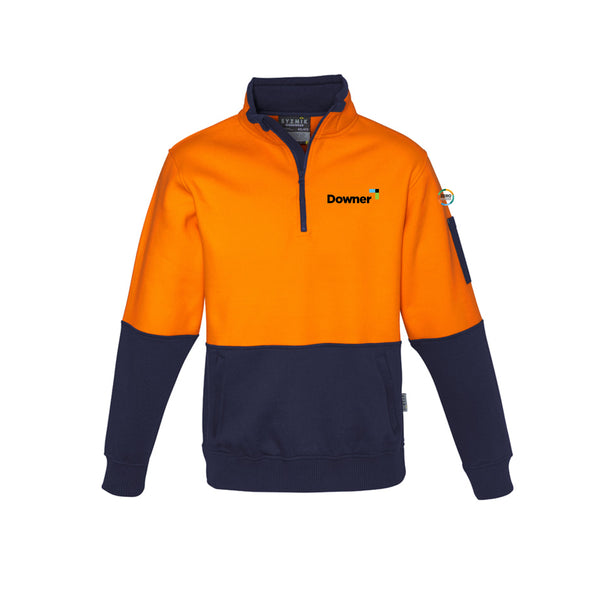 Half Zip Pullover D-O - Orange/Navy