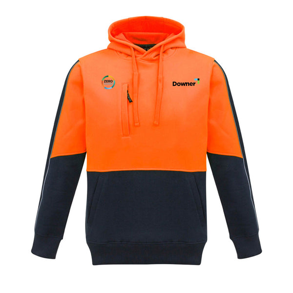 Pullover Hoodie                - Orange-Navy