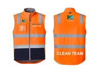 Unisex Hi Vis Softshell Vest - ORANGE/NAVY