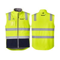 Unisex Hi Vis Softshell Vest - YELLOW/NAVY