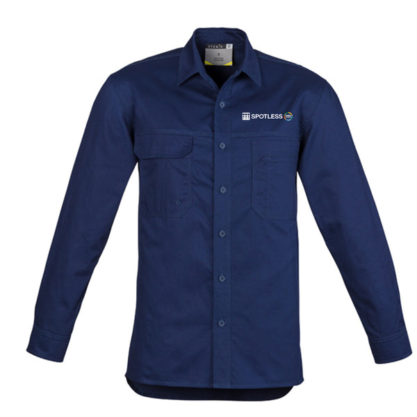 Tradie L-Wgt L-S Shirt  - BLUE