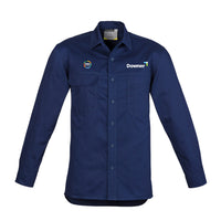 Tradie L-S Mens Shirt  - BLUE