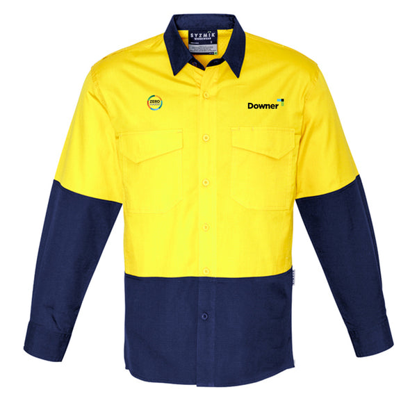 Rugged D-O Vented Shirt - Yellow-Navy