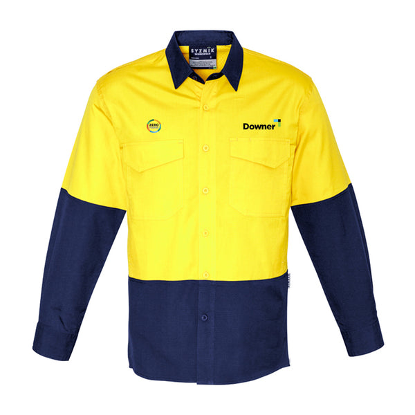 Rugged Cooling Shirt Mens - Yellow-Navy