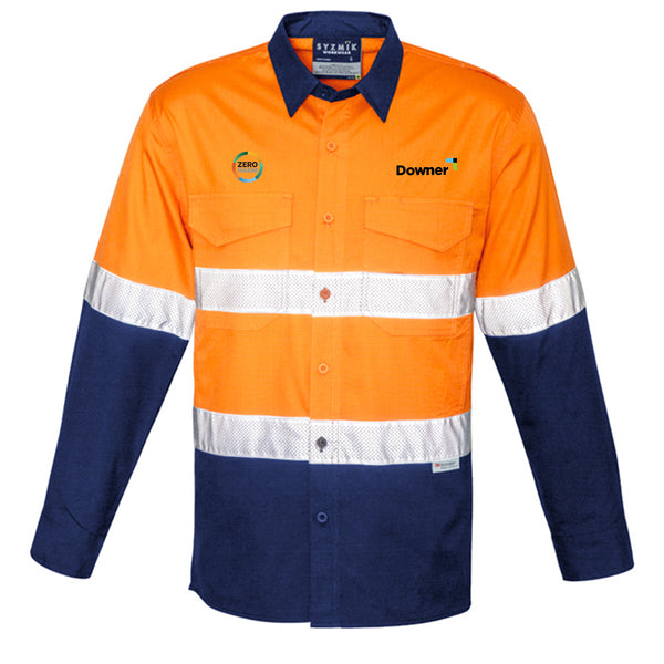 Rugged D-N Vented Shirt - Orange-Navy
