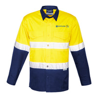 D-N RUGGED VENTED SHIRT - YELLOW/NAVY