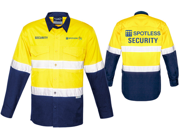 Rugged D-N Vented Shirt - Yellow/Navy