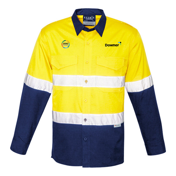D-N Rugged Vented Shirt - Yellow/Navy