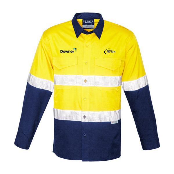 D-N Rugged Cooling Taped Shirt Mens - Yellow-Navy