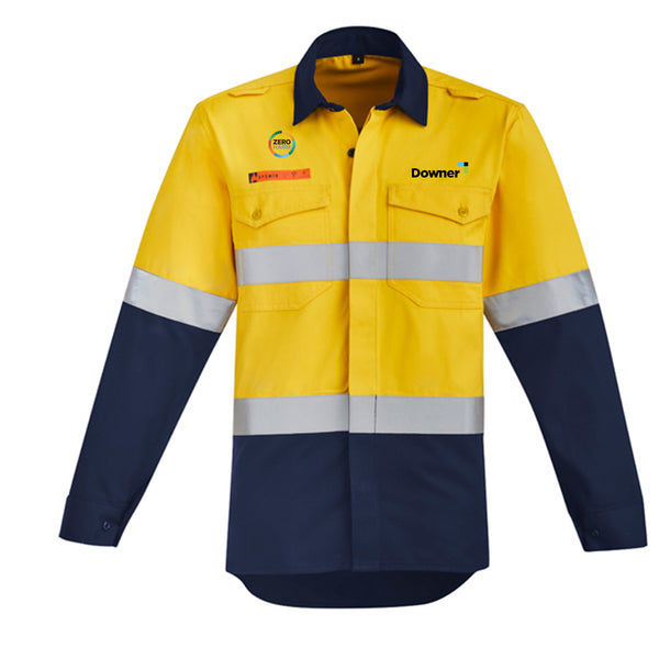 HRC 2 Open Front Shirt         - Yellow/Navy