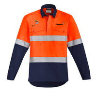 HRC 2 Closed Front Shirt       - Orange-Navy