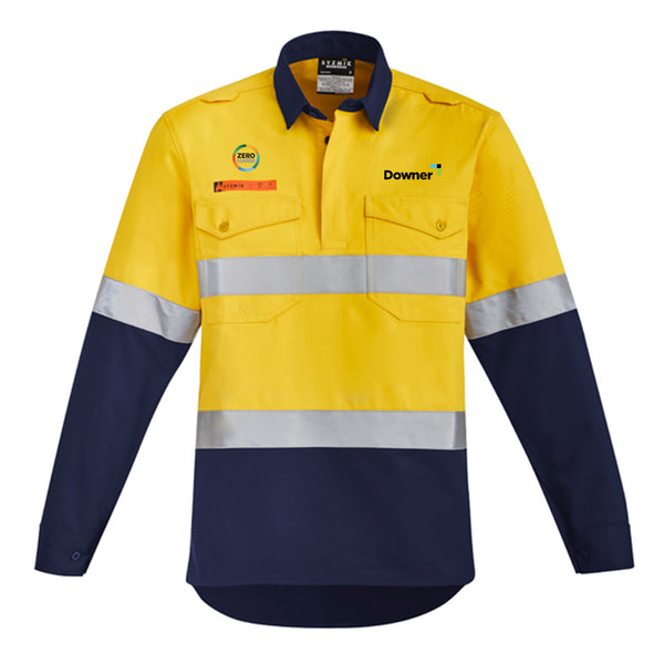 HRC 2 Closed Front Shirt       - Yellow-Navy