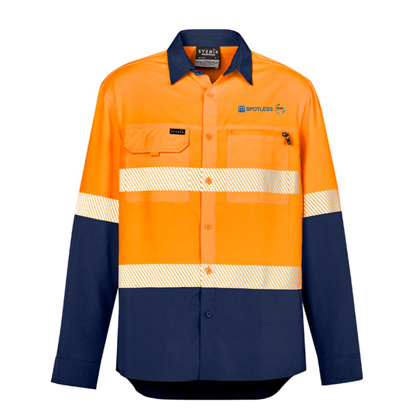 ESSENTIALS M HV OutD Seg Shirt - Orange/Navy