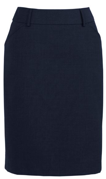 CW BACK PLEATS SKIRT - NAVY