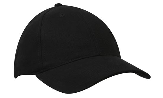 Brushed Heavy Cotton Cap - BLACK