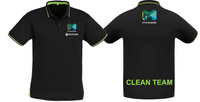 MENS JET POLO - BLACK/BRIGHT GREEN