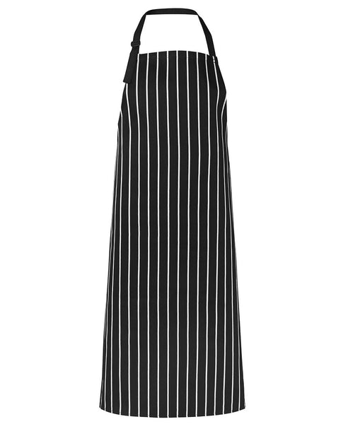 Apron Bib Striped - BLACK-WHITE