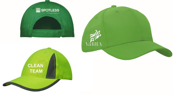 6 PANEL LUMINESCENT SAFETY CAP - GREEN/SILVER