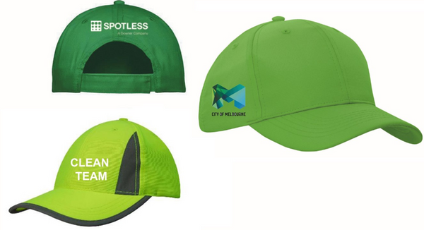 6 PANEL LUMINESCENT SAFETY CAP - GREEN/SILVER