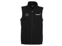 MENS PLAIN MICRO FLEECE VEST - BLACK