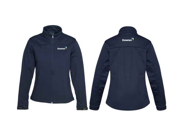 LADIES SOFT SHELL JACKET - NAVY