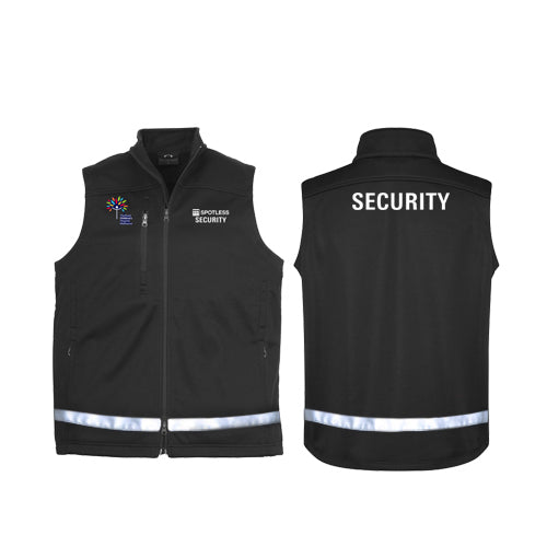 MTO Men's Biz Tech Soft Shell Vest - BLACK