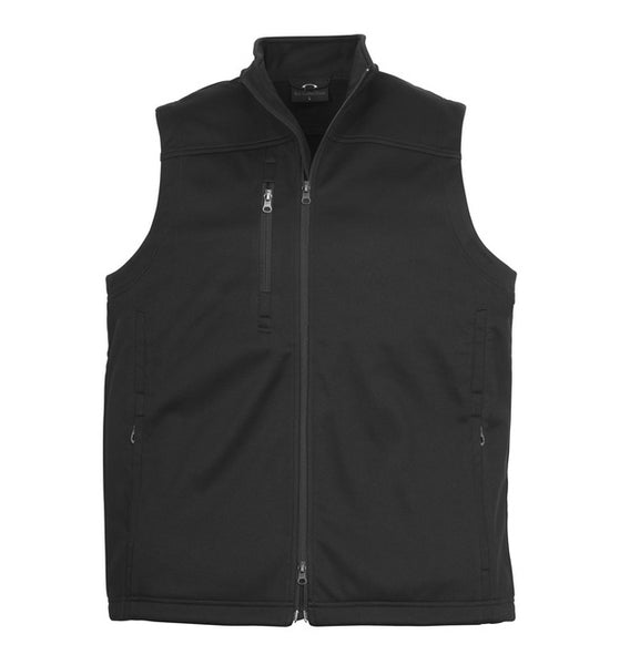 Men's Biz Tech Soft Shell Vest - BLACK