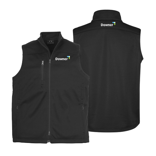 MEN'S BIZ TECH SOFT SHELL VEST - BLACK