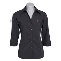 LADIES 3-4 METRO SHIRT  - CHARCOAL