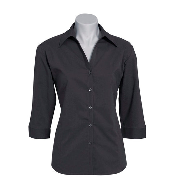 METRO LADIES 3-4 SHIRT  - CHARCOAL