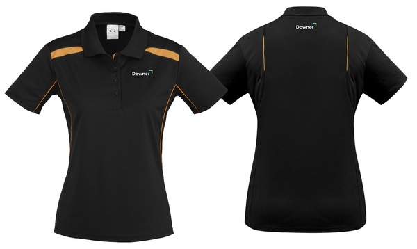 UNITED POLO LADIES - BLACK/ORANGE