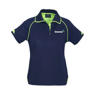 Women's Fusion Polo - Navy/ Fluro Yellow Lime