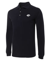 CREW M L-S Polo                - BLACK