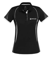 Razor Ladies Polo              - BLACK-WHITE