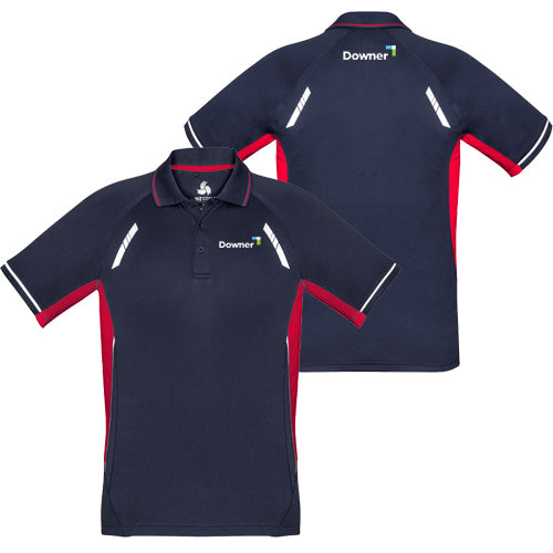 MENS RENEGADE POLO - NAVY/RED/SILVER