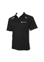 MENS SPLICE POLO               - BLACK-WHITE