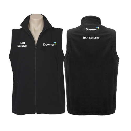 Ladies Poly Fleece Vest - BLACK