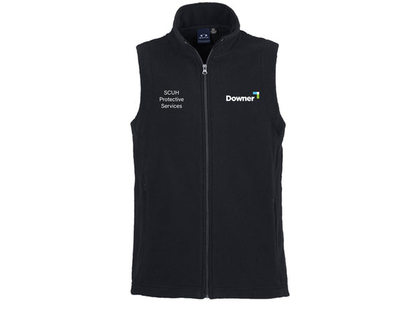 LADIES PLAIN MICRO FLEECE VEST - BLACK