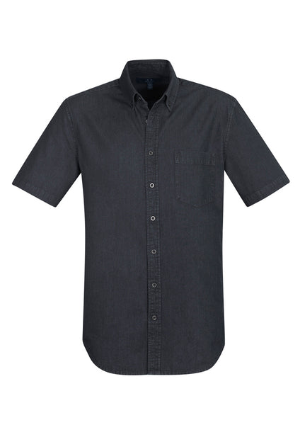 INDIE M Denim S-S Shirt – BLACK