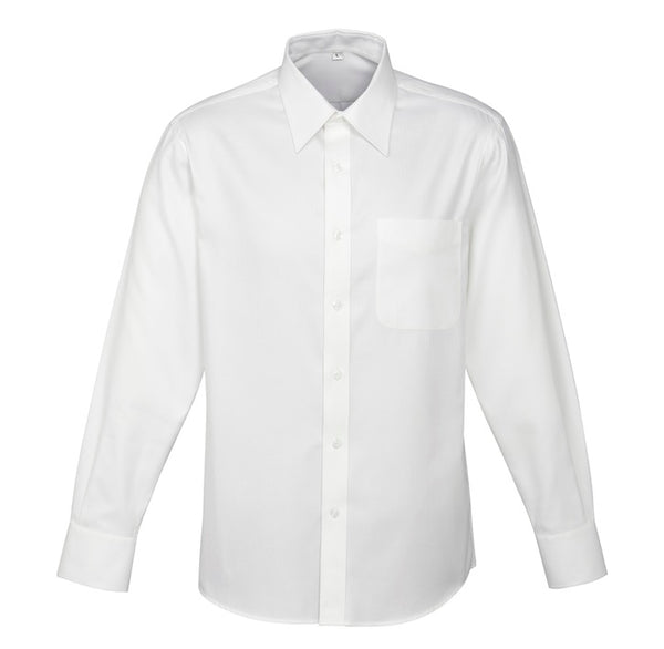 Luxe Mens L-S Shirt - WHITE