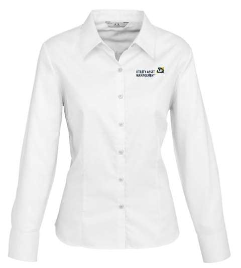 Luxe Ladies L-s Shirt   - WHITE