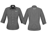 LADIES ELLISON 3/4 SHIRT - BLACK