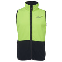 HI VIS POLAR VEST - YELLOW/NAVY