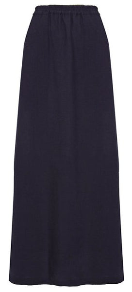 3-4 Long Skirt with 2 Splits   - NAVY