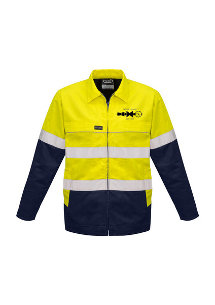 Cotton Drill Jacket Tap - Yellow-Navy