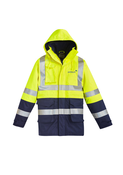 Mens FR Waterproof Jacket - Yellow-Navy