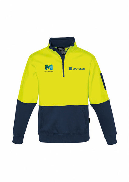 Half Zip Pullover D-O          - Yellow-Navy