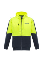 Zip Front Hoodie - Yellow-Navy